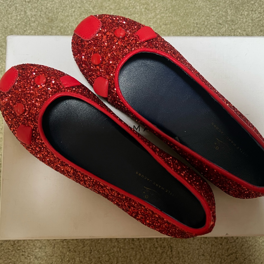 Little Marc Jacobs Mouse Glittered Ballerina Flats